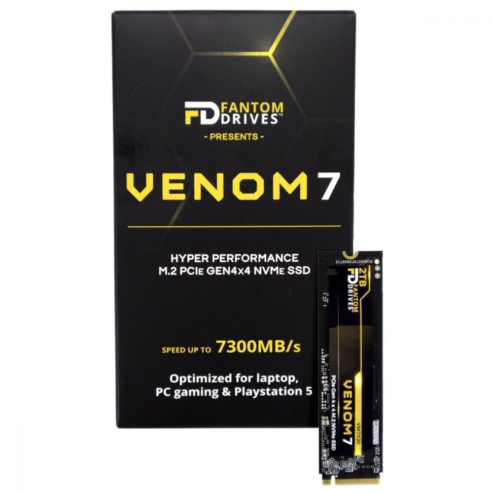 VENOM7, 2TB Internal SSD NVMe Gen 4 M.2 2280 Slim Profile for