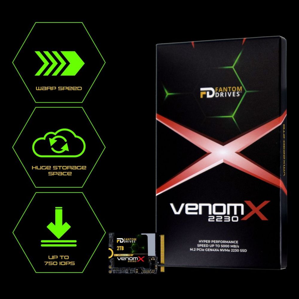 VENOMX PCIe 4.0 M.2 NVMe SSD, M.2 2230 Gen4 x 4 Solid State Drive